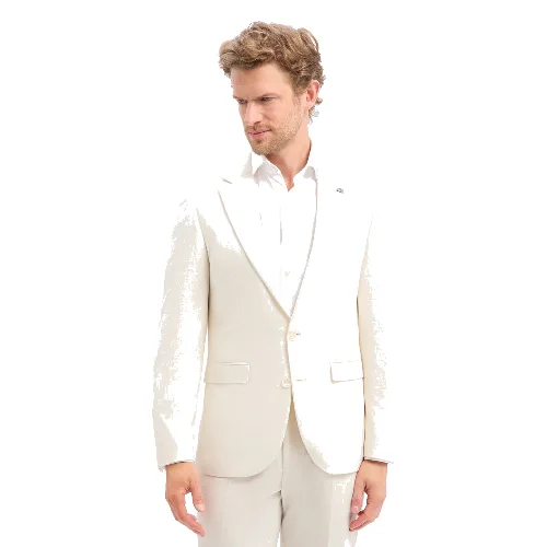 Finshley & Harding London kurtka modułowa Mężczyźni Slim Fit Sztuczne włókno biały, 94