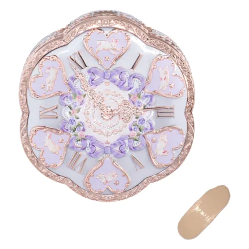 FlowerKnows - Bunny Garden Cushion Cream Foundation - 02 Iris Purple (Case+Refill) - 16g - W03 Warm Ecru