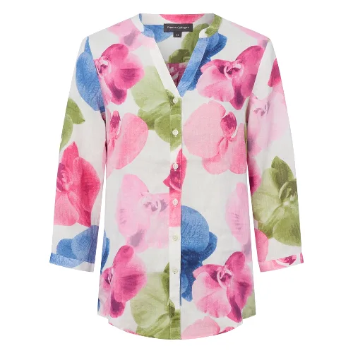 Franco Callegari bluzka lniana Kobiety len wielokolorowy, 38