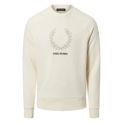 Fred Perry Bluza Mężczyźni Bawełna biały