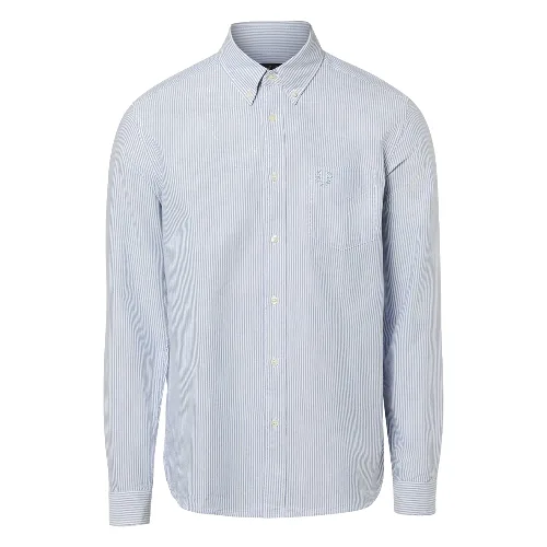 Fred Perry koszula casual Mężczyźni Regular Fit Bawełna niebieski, M