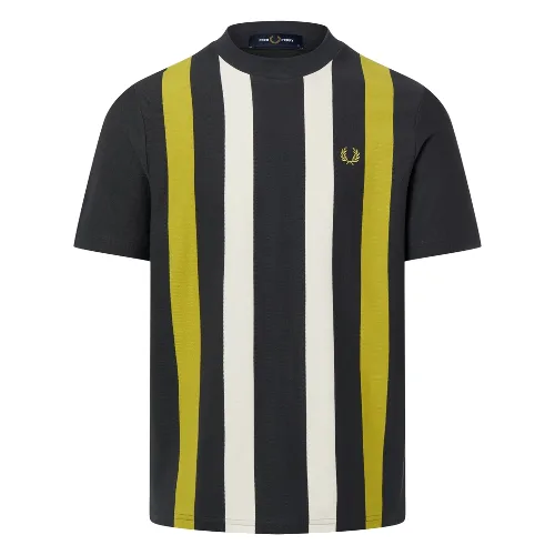 Fred Perry Koszulka Mężczyźni Bawełna brązowy|zielony