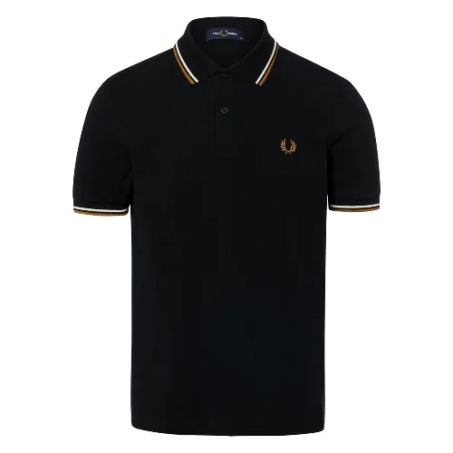 Fred Perry koszulka polo Mężczyźni Bawełna czarny, XL