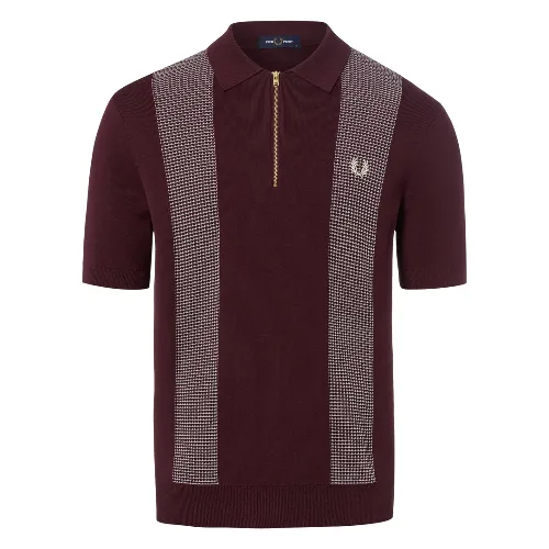 Fred Perry koszulka polo z dzianiny Mężczyźni Bawełna czerwony|biały