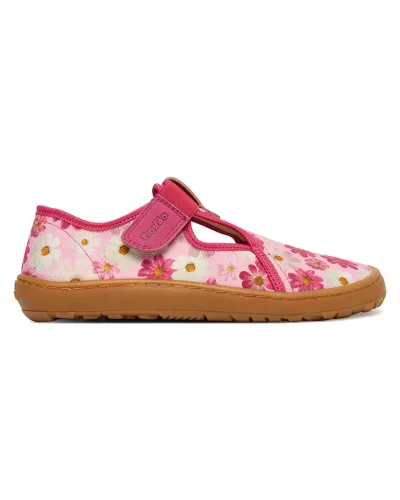 Froddo Kapcie Barefoot Canvas T-Bar G1700439-4 D Różowy