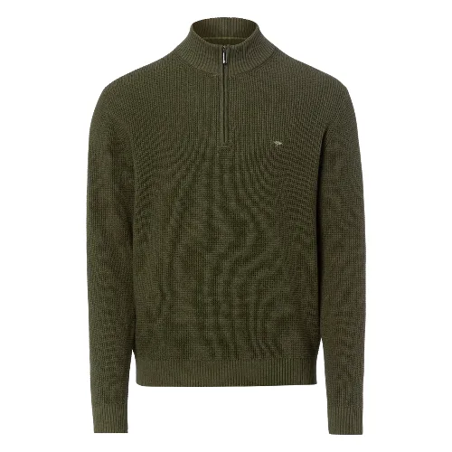 Fynch-Hatton sweter z dzianiny Mężczyźni Bawełna zielony, XXL