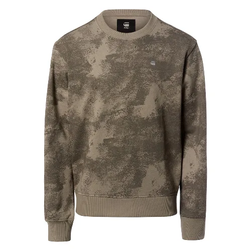 G-Star RAW Bluza - Aop Mężczyźni Bawełna brązowy