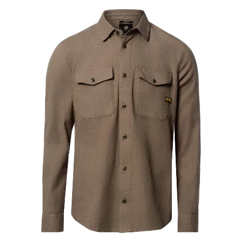 G-Star RAW koszula casual Mężczyźni Slim Fit Bawełna brązowy