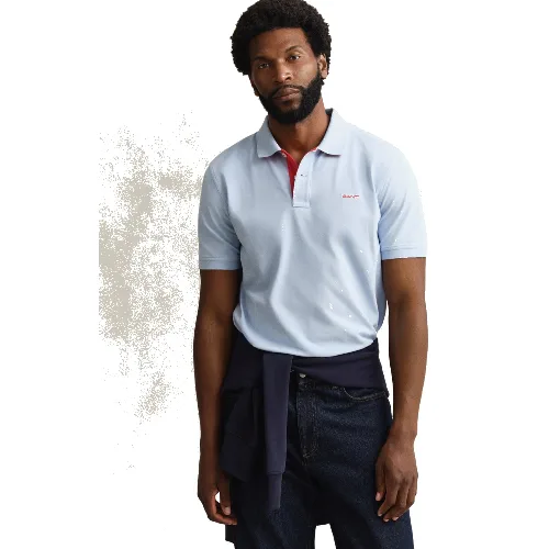 Gant koszulka polo Mężczyźni Bawełna niebieski, M