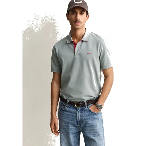 Gant koszulka polo Mężczyźni Bawełna zielony, XXXL