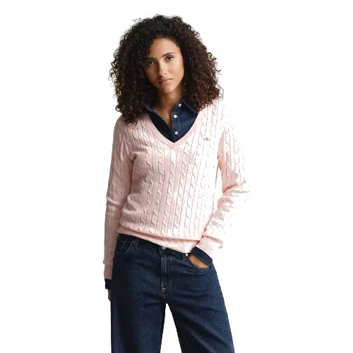 Gant Sweter Kobiety Bawełna niebieski, L