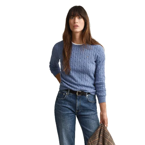 Gant Sweter Kobiety Bawełna niebieski, M