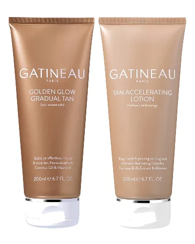Gatineau Tan Accelerating Lotion and Golden Glow Gradual Tan Giftset