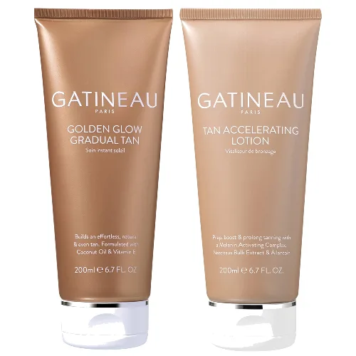 Gatineau Tan Accelerating Lotion and Golden Glow Gradual Tan Giftset