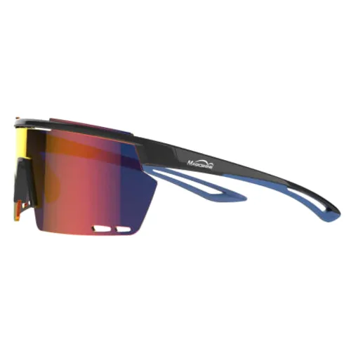 Gogle Roller - RL005 - czarno-niebieskie - niebieskie soczewki