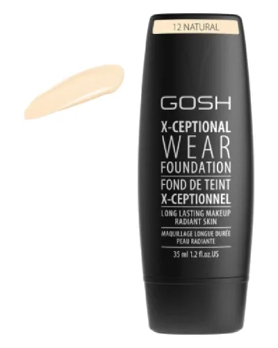 Gosh Copenhagen X-Ceptional Wear Foundation Long Lasting Makeup Podkłady 30 ml 12 Natural