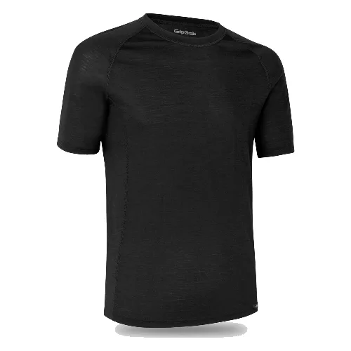 Gripgrab Merino Blend Thermal Short Sleeve Base Layer Black - XXL