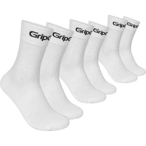 Gripgrab Ride Regular Cut Socks 3-pack White - L -