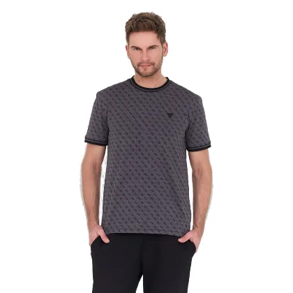 GUESS Czarny męski t-shirt Marshall