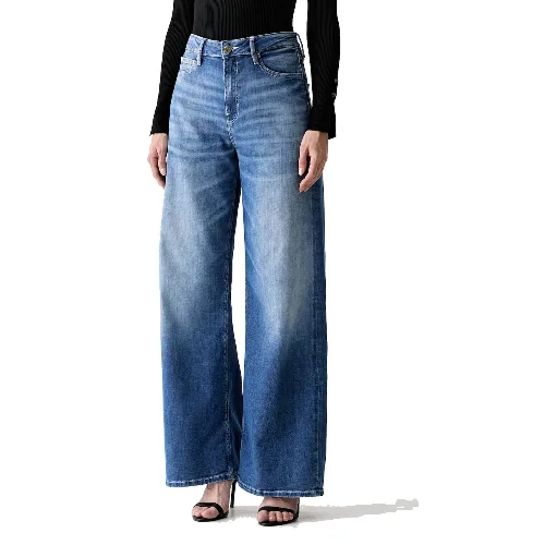Guess jeansy wide leg damskie BELLFLOWER