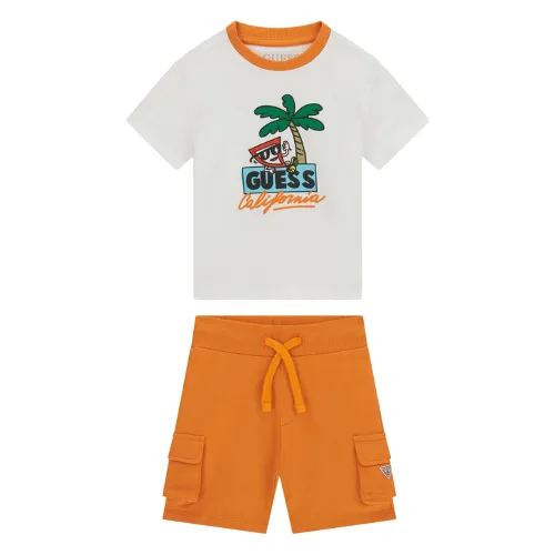 Guess Komplet t-shirt i spodenki N6GG02 K8HM4 Kolorowy Regular Fit