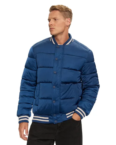 Guess Kurtka bomber M4BL31 WGJ92 Niebieski Regular Fit