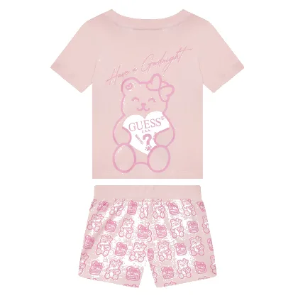 Guess Piżama H1BT07 K8HM0 Różowy Regular Fit