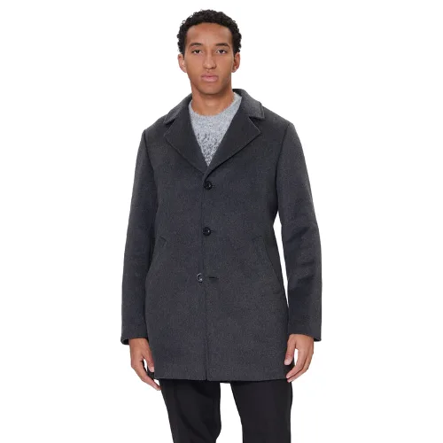 Guess Płaszcz wełniany M4BL3S WGJ82 Szary Slim Fit