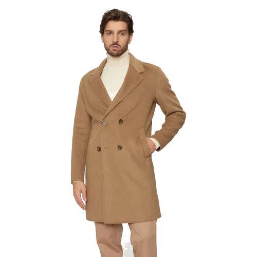 Guess Płaszcz wełniany M4BL47 WGJU2 Beżowy Regular Fit
