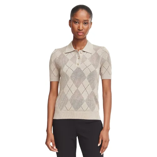 Guess Polo W6YR17 Z0958 Beżowy Regular Fit