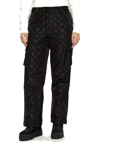 Guess Spodnie narciarskie W4PB60 WH0K0 Czarny Regular Fit