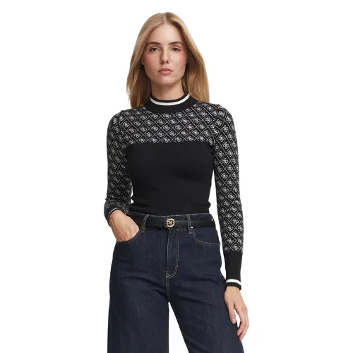 Guess Sweter W5BR24 Z3JD2 Czarny Slim Fit
