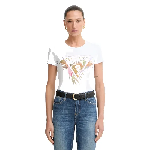 Guess T-shirt damski bawełniany z elastanem PALM