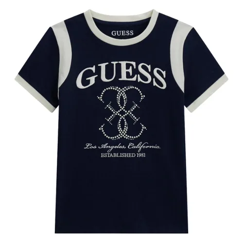 Guess T-Shirt J6YI25 K3757 Granatowy Regular Fit