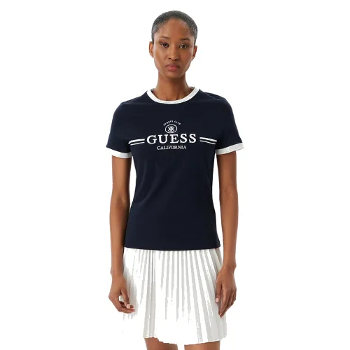 Guess T-Shirt V6GI08 K2975 Granatowy Regular Fit