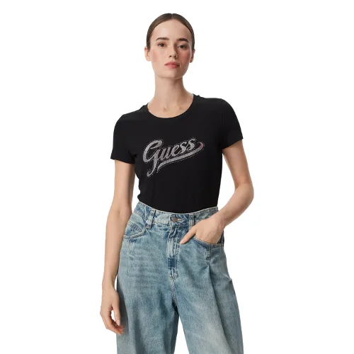 Guess T-Shirt W6YI21 K4337 Czarny Regular Fit