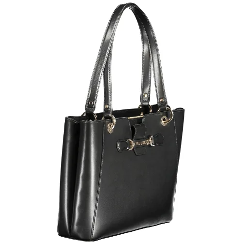 GUESS Torebka Damska ShopperBag A4 Duża do Ręki na Ramię Suwak Złote Okucia