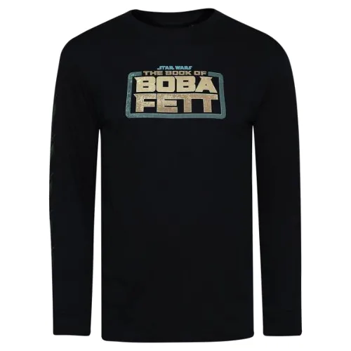 GWIEZDNE WOJNY Boba Fett Mężczyźni Koszulka z długim rękawkiem POMLT487BLK