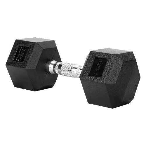 Hantel ogumowany XTREXO Hex 12.5 kg