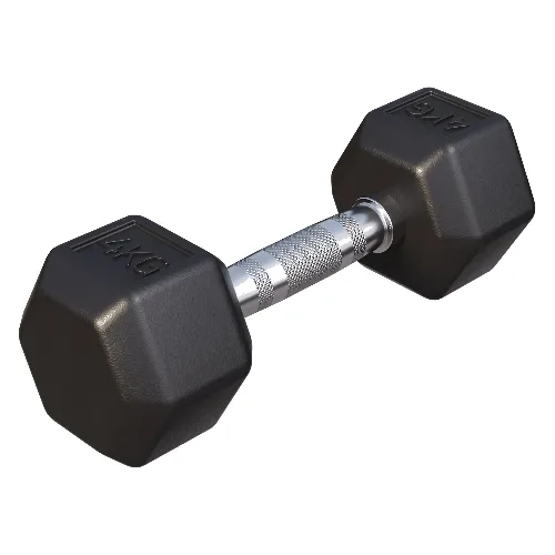 Hantla HEX 4 kg sześciokątna żeliwna gumowana Gorilla Sports