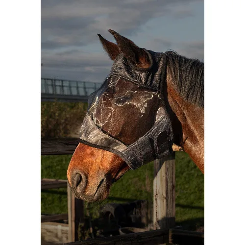 Harry's Horse Vliegenmasker Flyshield zonder oren - Zwart