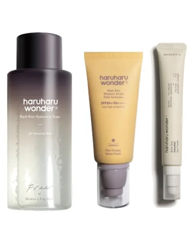 haruharu wonder - Black Rice Makeup Prep Combo Set