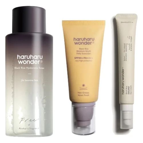 haruharu wonder - Black Rice Makeup Prep Combo Set