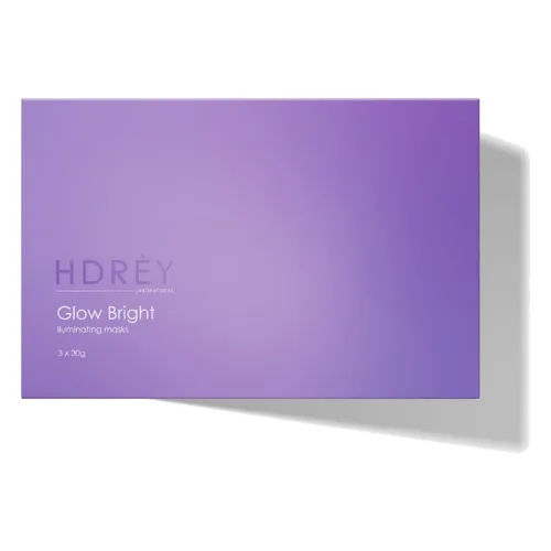 HDREY HDREY Glow Bright Illuminating Sheet Mask 3x30g Maseczki w płachcie 1 ct