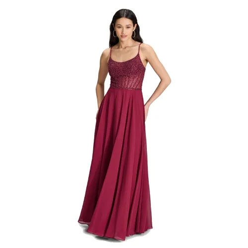 Hey Kyla Sukienka wieczorowa 5AK023HK Bordowy Regular Fit