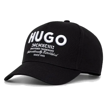HUGO Blue czapka z daszkiem męska bawełniana Merk-Cap