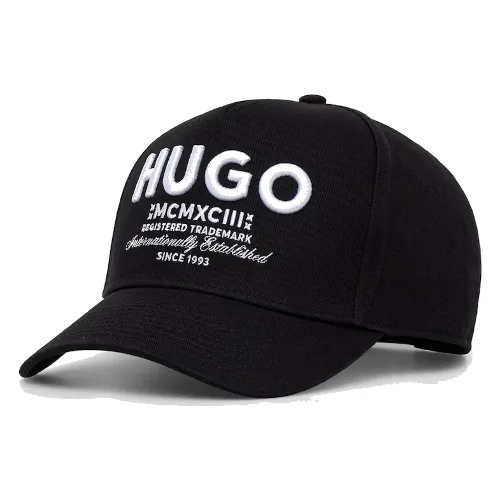 HUGO Blue czapka z daszkiem męska bawełniana Merk-Cap