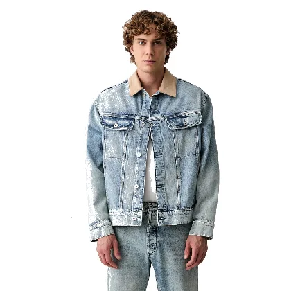 HUGO Blue kurtka jeansowa męska Erlo