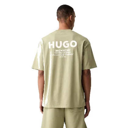 HUGO Blue T-shirt męski bawełniany Nalono