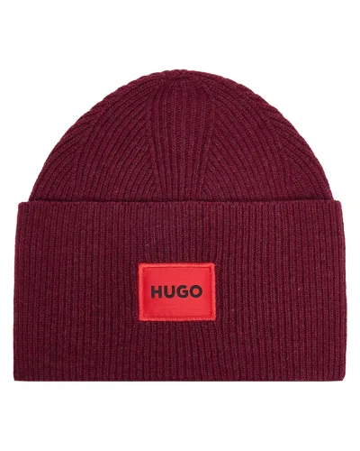 HUGO Czapka Xaff 50496011 Bordowy